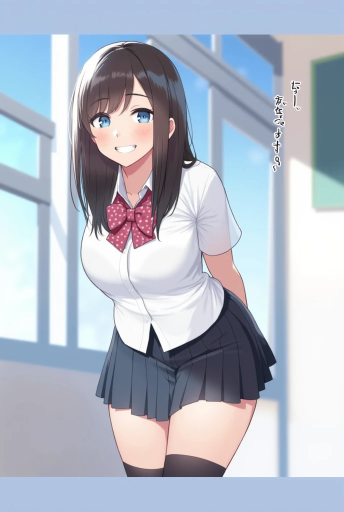 2 girls, smile:1.3, shirt, skirt, (small),((classroom:1.5))、、(blush:1.3)、((青いチェック柄のskirt:1.5))、Cowboy Shot、(skirt lift:1.3),(Highly detailed panties:1.3)、(Highly detailed white panties:1.3)、、(skirt that rolls up:1.3)、(Full-fledged panties:1.5)、,((Pure white cardigan))、((spoken heart:1.5))