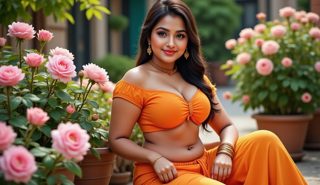 Nazriya Nazim 26 years old beautiful different face cute sexy Indian girl, curvy figure, beautiful different colorful covered t-shirt blouse premium design Banarasi design saree, big huge tight breast with bra, different hairstyle, bright eyes, thin eyebrows, fair skin, blushing cheeks, head to thigh view, smiling face, Kamasutra expression, Straight front view standing beautiful different luxury resort background, ultra realistic, head to thigh view, black hair, Provocative eye Contact, glossy lips, attractive eye contract face,