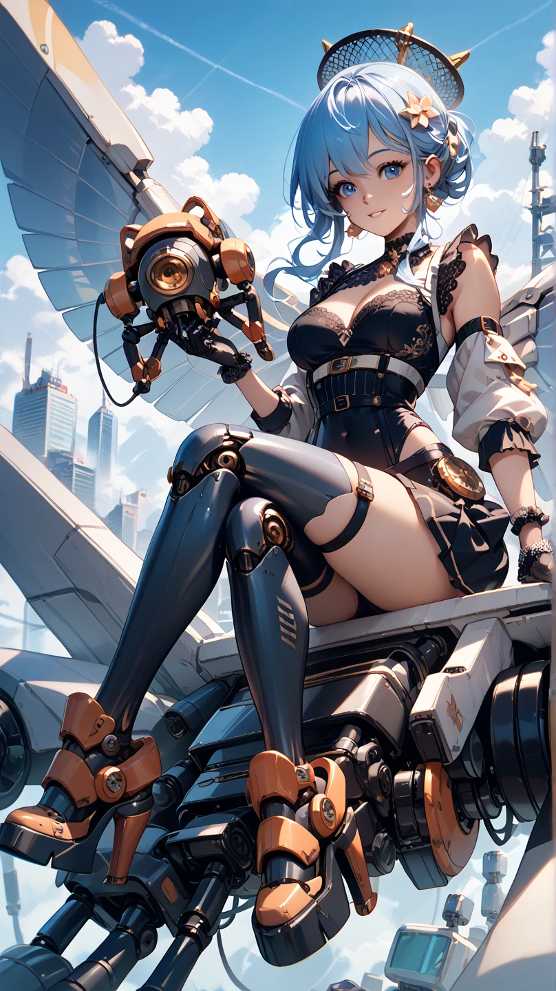 a beautiful girl wearing a chinese style qipao dress, tight bodysuit, high heels, and gloves, with a futuristic mechanical body, 4k, 8k, highres, masterpiece:1.2, ultra-detailed, realistic, photorealistic:1.37, portrait, cinematic lighting, intricate details, elegant, graceful, striking pose, vibrant colors, chiaroscuro, dramatic shadows, steampunk, cyberpunk, futuristic, traditional chinese elements