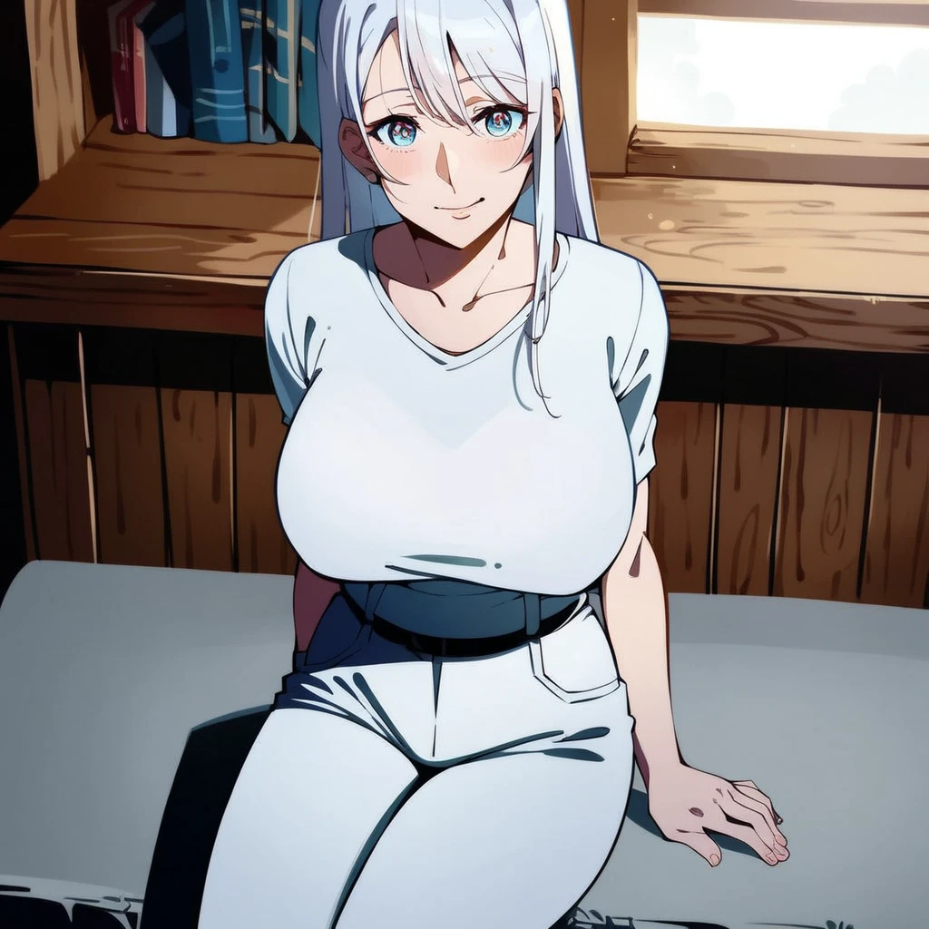 girl having sex with a man, sexy girl no clothes, big bobs , White background, sexy pantyhose, sweating a lot, White hair, long hair, braided hair