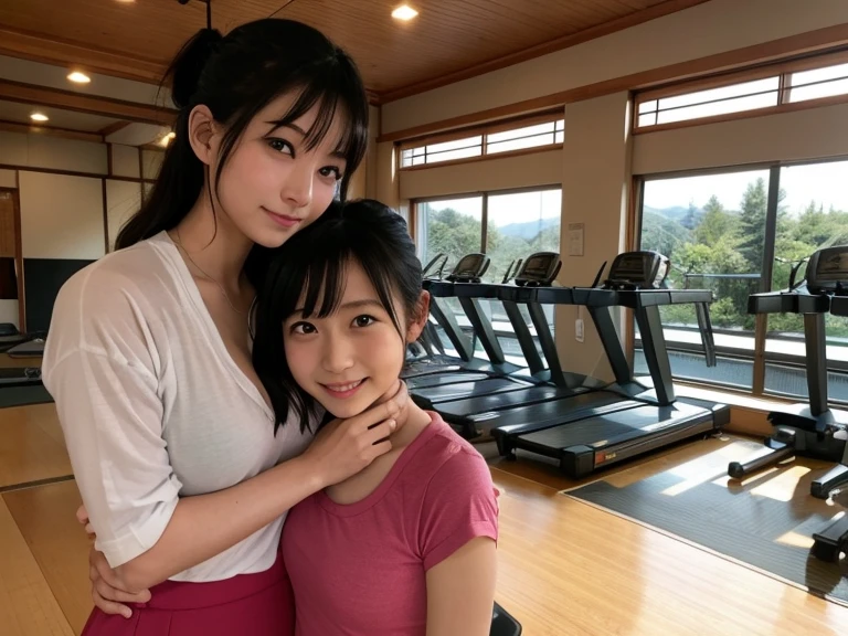 (Her breasts are spilling out of her tank top、bottomless、White panties、Black Hair、Big Ass、Japanese-style room、Veranda、View of the garden、Rural Japanese house、Summer in Japan)、Extremely sexy、smile、Professional Lighting、Small waist、Beautiful adult woman、Captivating thighs、Very large breasts、Cleavage、
