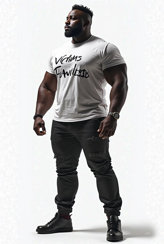 Pubg black man wearing a black shirt with the name LEVIATHAN on it