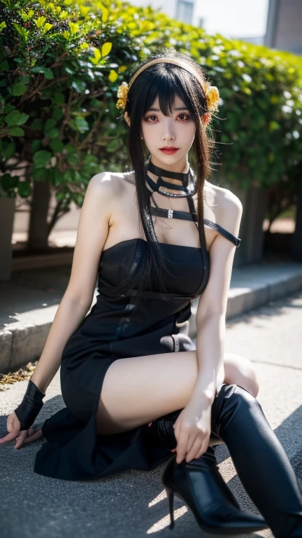 Tifa lockhart, (best quality,ultra-detailed,Realistic:1.37),beautiful detailed face,Perfect symmetry,perfectly shaped body,Perfect makeup,vivid colors,studio lighting