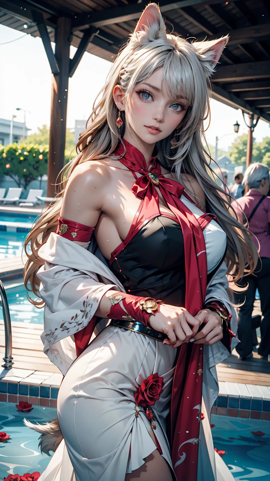 (Terra from final fantasy),, batle damaged, clothes very damaged, one tit exposed, panties exposed , masterpiece, cowboy shoot, ultra realistic, micro skirt, cammel toe, ultra cleavage, partialy visible boobs, visible panties, wet visible panties, sexy happy face, sperm in hand, ultra realistic, photo realistic, (1girl), wet body, wet clothes, batle pose, cowboy shoot, huge cleaverage, red shirt