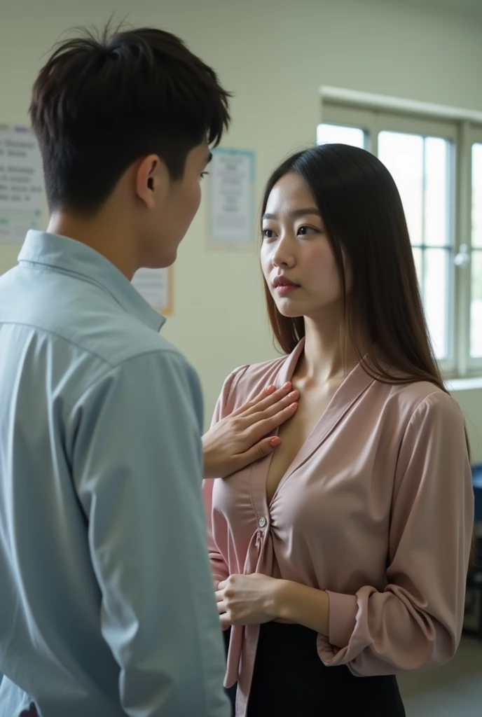 ((Small, firm, flat chest))Elementary school daughter watches father and mother having sex from the bedside　９Age masturbation lover　Father inserts penis