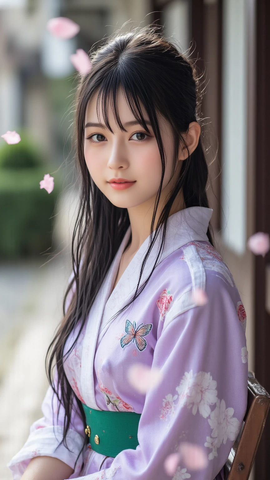 (Best-quality, Masterpiece, Ultra-High-Resolution, (Photorealistic:1.4), Raw Photo, depth of field, professional lighting), (at majestic river, flow of river, splash of water, Beautiful water quality), (1girl, 15-years-old, famous Japanese-idol, innocent smile), (wearing light-pink summer-clothes), (((extremely big black-eyes))), ((((extremely beautiful and extremely realistic skins)))), ((extremely beautiful long-eyelashes)), ((extremely cute face like a Japanese-idol)), ((black long-hair))