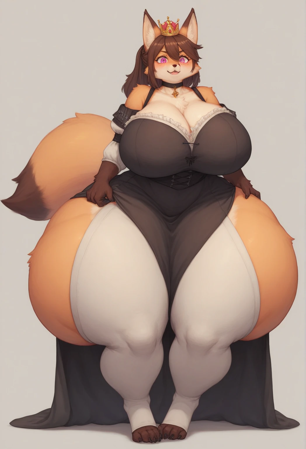 By bebebebebe, by lostgoose, by goonie-san, solo, standing, (((Erosion Bird, Opium Bird))),Female,bbw,big booty,big breast,