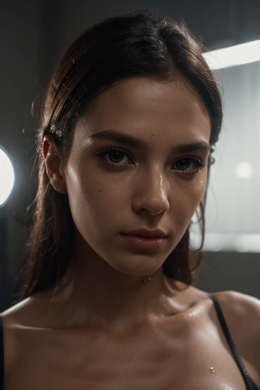(film grain:0.8), simple environment, (eye height, centered:1), (photorealistic, Very detailed:1.4), ultrarealistic, intricate details and Turning on, global illumination, volumetric Turning on, DSLR, subsurface dispersion, perfect Turning on, volumetric Turning on, beautiful aesthetic, Wonderful composition, best seller (Masterpiece, CMYK color code, showy:1.2), of the highest quality, (professional:1) Photography, (sharp focus:1), (Materials, bright fabrics and textures, wet and detailed.:0.7), (film grain:0.9), Codes porta 800, 800mm lens, complexion imperfections, dermaesthetic, complexion color temperature, [particles (dust, dirt, Turning on:0.4):0.7]