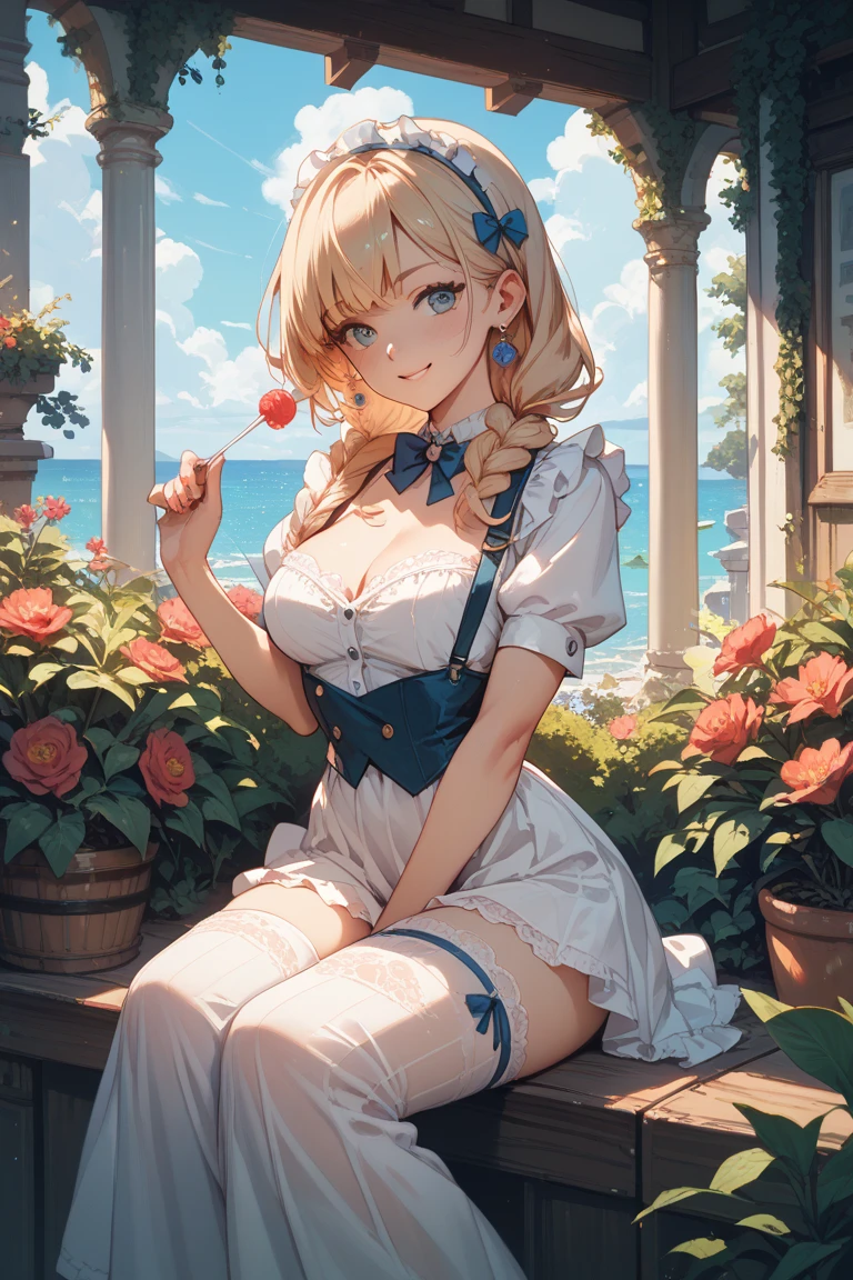 Beauty, cute, Pitiful, garden, android１８Number, (masterpiece), highest quality, 1girl, uhd, retina, masterpiece, ccurate, anatomically correct, textured skin, super detail, high details, high quality, best quality, highres, 4K