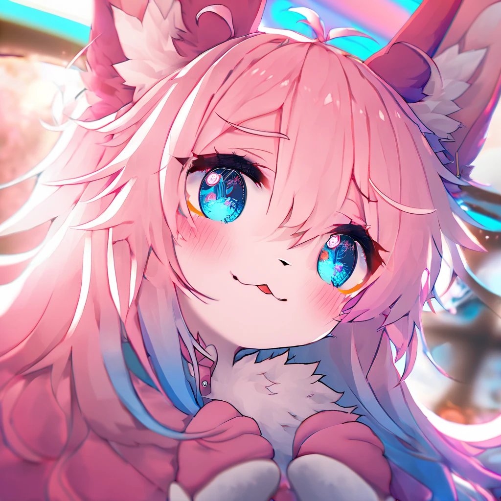 anime girl with a pink shirt and white crotch, and a pink cat, fursona!!!!, female furry mini cute style, cute anime catgirl, furry fursona, furry art!!!, holo is a wolf girl, furry furaffinity, fursona art, nyaruko-san, female fursona, nekomimi, anime catgirl, fursona commission