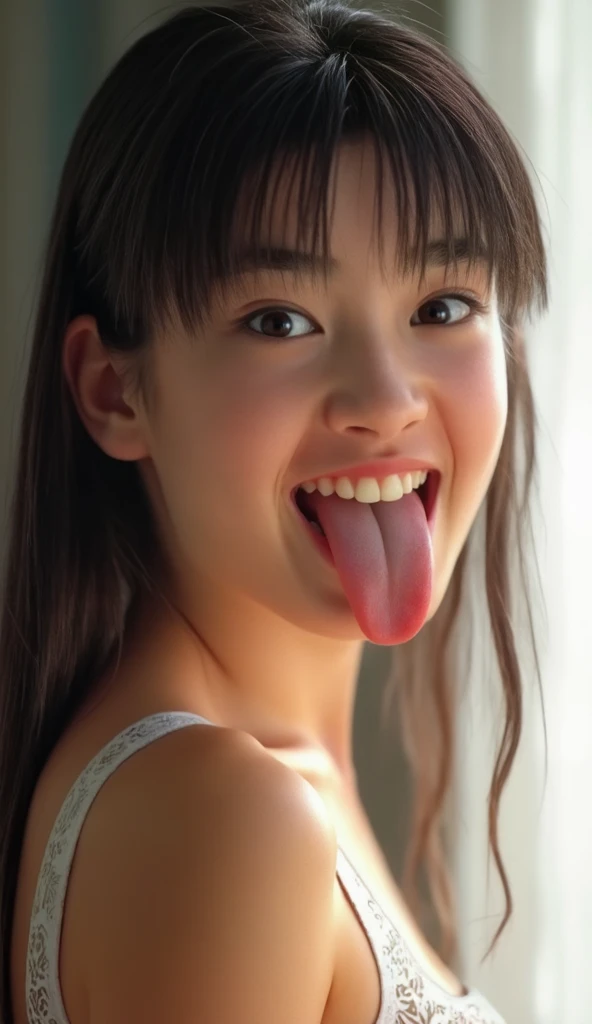 girl, face, Japanese, Big Mouth, Oral, Open your mouth, front, large Open your mouth