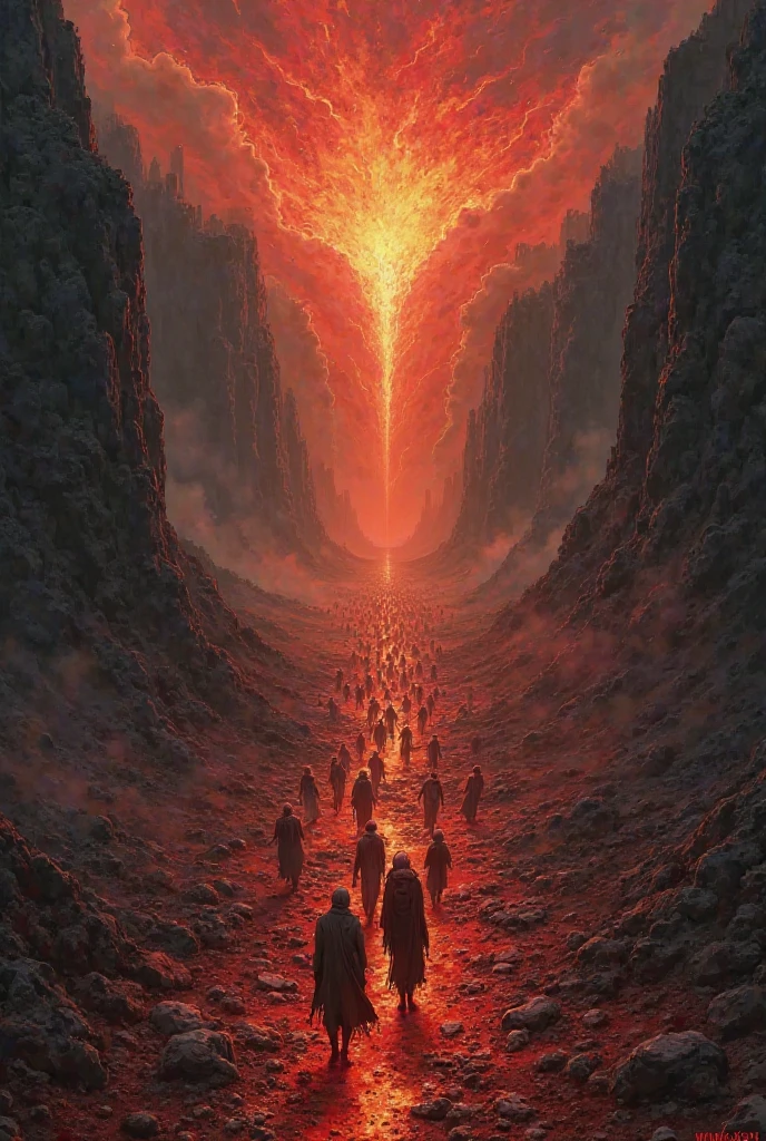 Imagine for me the shape of hell and a straight path so that people are ...