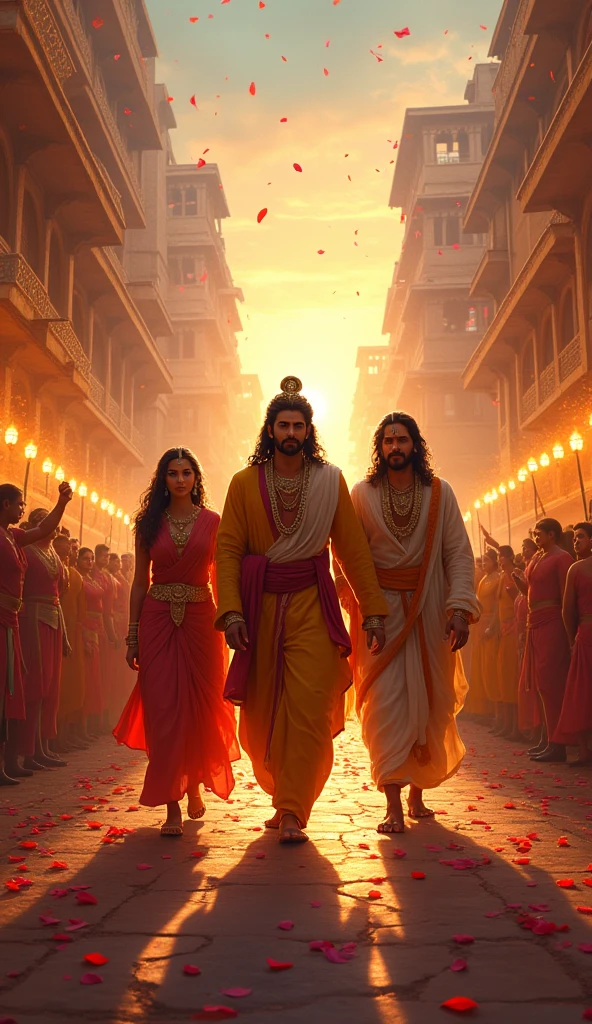 ram, laxman & Sita returning to ayodhya