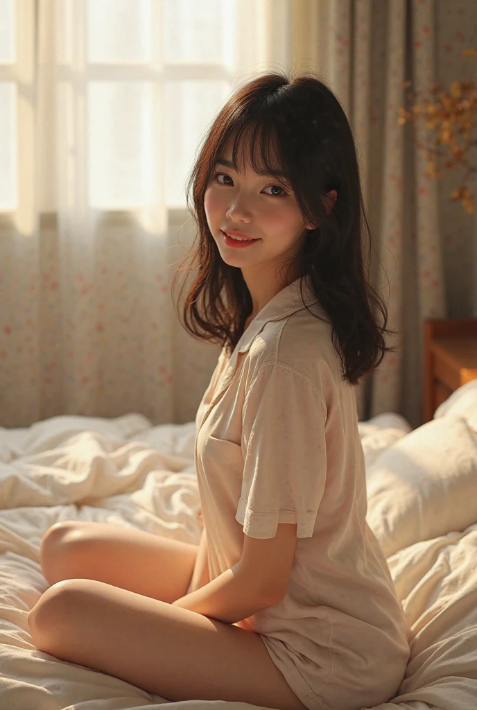 :11:29
Expires in 13 Day(s)
beautiful woman, sitting on bed, wearing loose off-shoulder top, under pants, korean,ponytail indoors, soft lighting, plants in background, window with sunlight, cozy room, relaxed pose, realistic, intricate details, warm colors