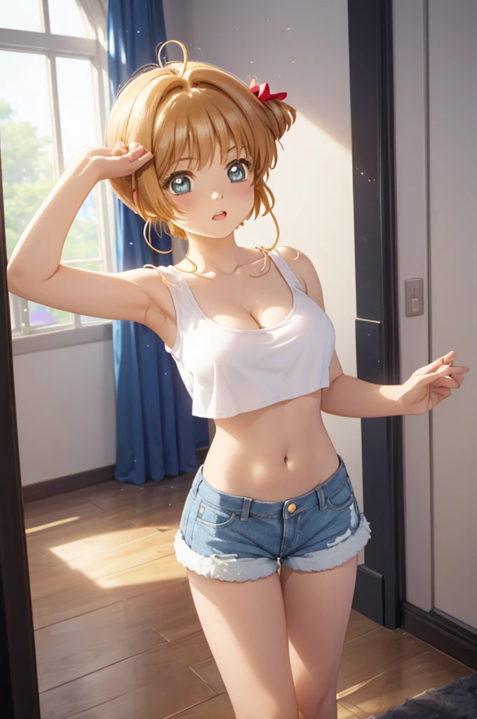 score_9, score_8_up, score_7_up, score_6_up, score_5_up, score_4_up,
BREAK
looking at viewer, solo, simple background, white background, standing , full body, expressionless,
BREAK
1girl, souryuu asuka langley, blonde hair, dark-skinned female, camisole, taut shorts, white pantyhose, sneakers, medium breasts, wide hips, (mature female:0.2), midriff,
BREAK