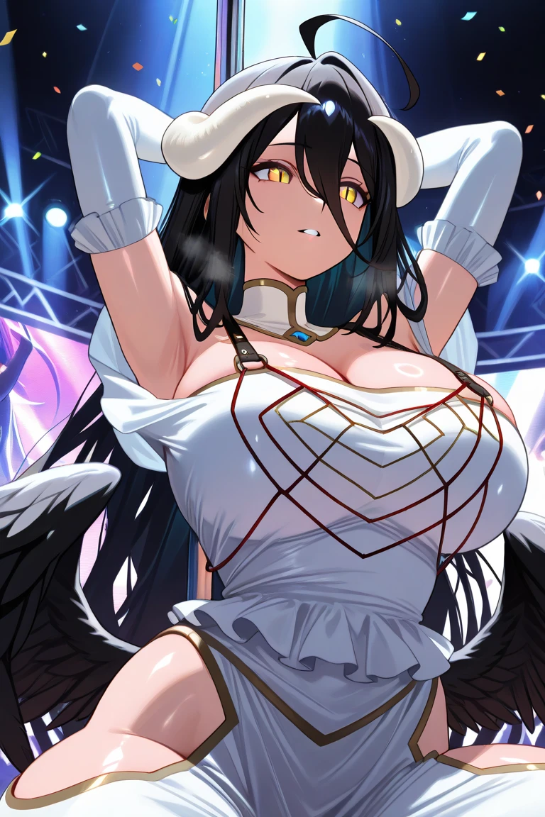 embrassing, blushing, bdsm bondage costume, scream, painful, tears, masterpiece, best quality, hentai reverse suspended congress(sex position), (mature female:1.6), (large breasts:1.4),
1girl, 1boy, reverse suspended congress, sex from behind ,spread legs,vaginal , juice, vivd , long black hair, yellow detailed sparkling eyes, black angel wings on back,