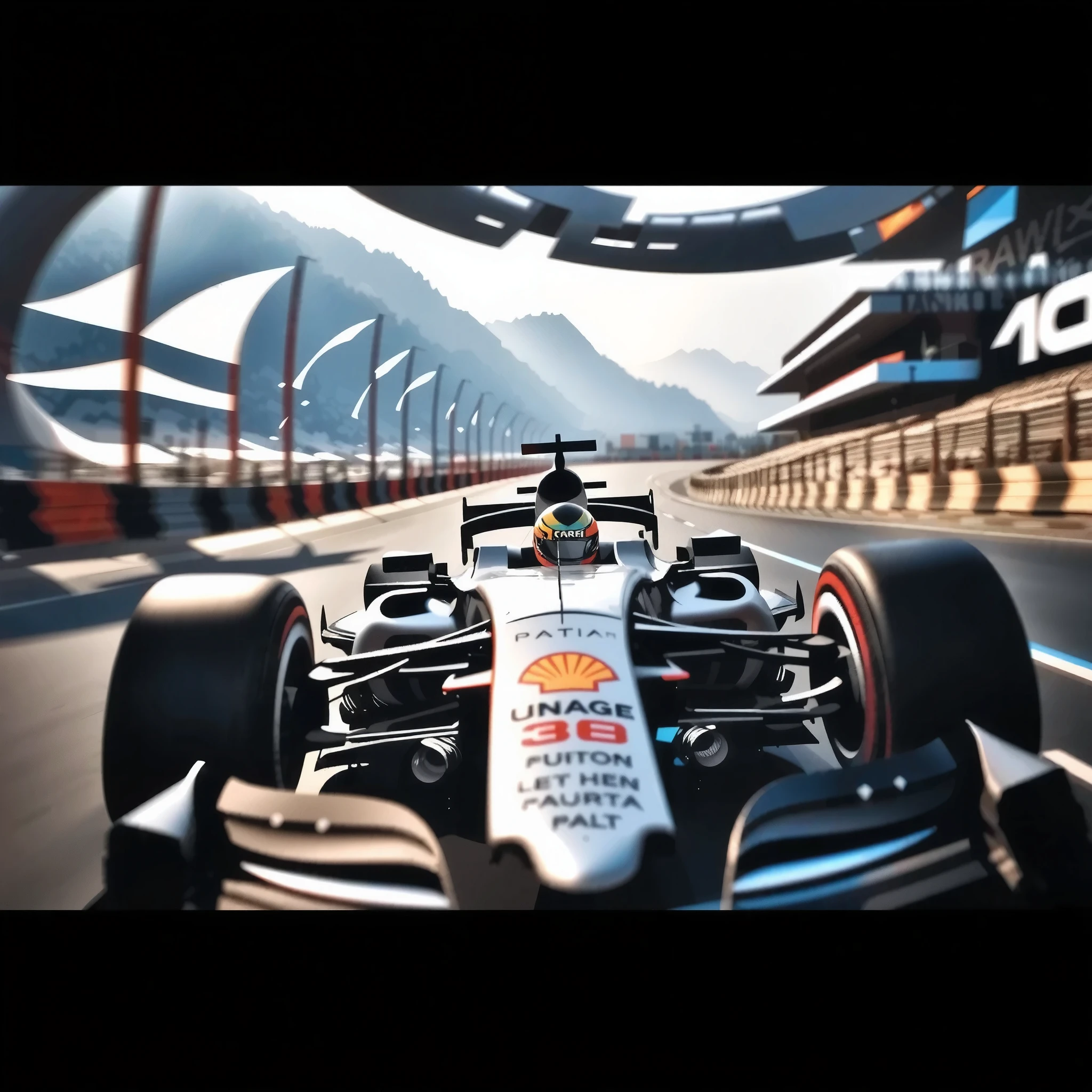 (Ultra High Definition, transparent glow light, super vivid colored, absurd less hyper realistic, Photogenic), 
(F1 Racing, Intense and Thrilling Compositions), (Dynamic grand shot, Dutch angle), 
(3 New Formula cars, A fierce battle between 3 professional F!drivers, Ultra High Definition,  high performance, Cutting-Edge Aerodynamic Design Shapes, Enhanced Ground Pressure with Downforce,  Spinning Wheel , Refined Product Product Image, high spec machine), 
(Dead Heat turning around a corner at super high speed, Intense Racing Battles, Special Effects to Enhance Power), 
driving into the dimension city image, 
you witness a historic moment, 