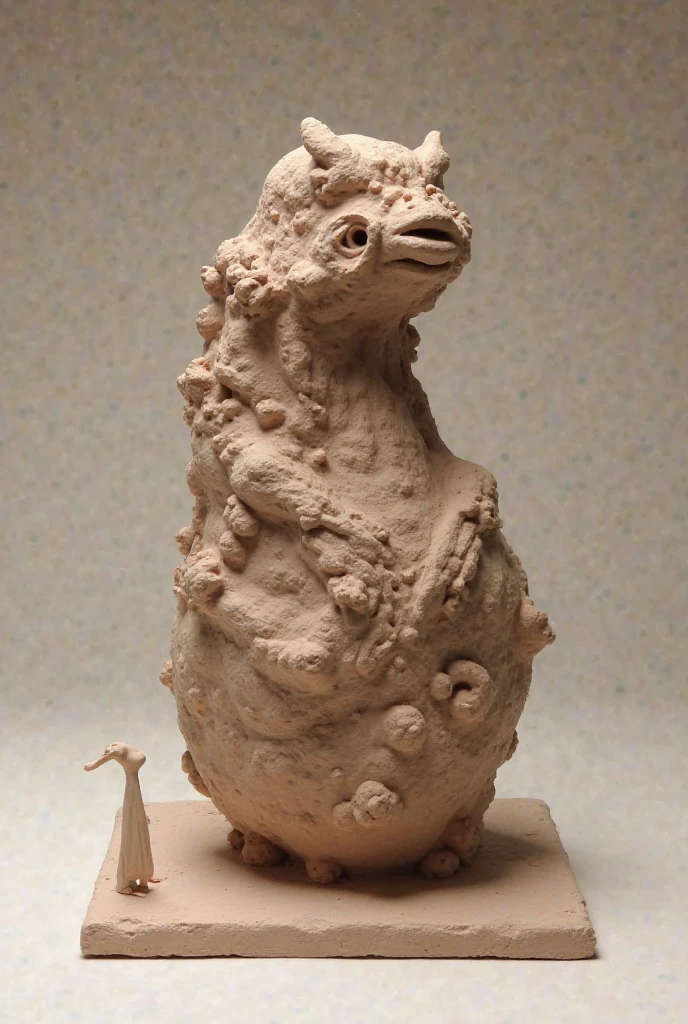 a towering rough bronze dickbutt statue, on display in art gallery <lora:metal:1> <lora:dickbutt02:1>