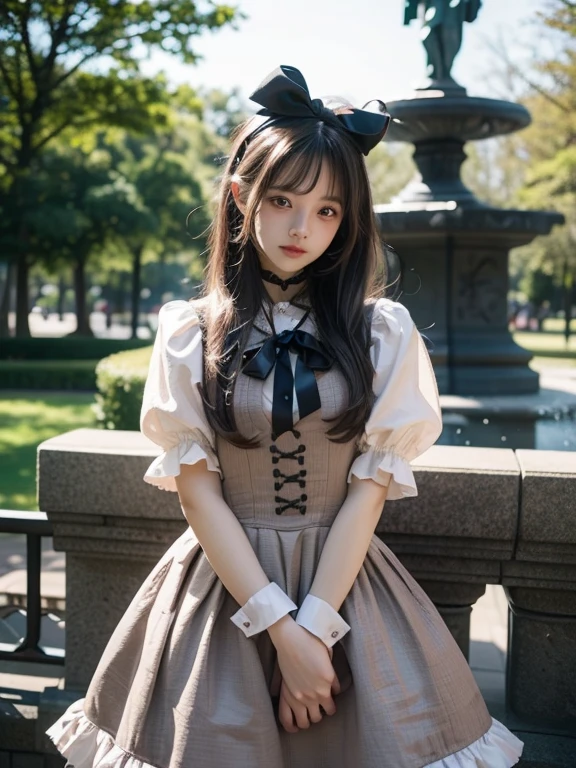 (table top, highest quality:1.2), 8K, 85mm, official art, RAW photo, absurd, black haired, (blue eyes, lolita fashion, sweet lolita, gothic, dress:1.2), idol face, Upper body, beautiful girl, gardeniass, copenhagen, short sleeve, grace, Sophisticated, gardenia, film grain, chromatic aberration, sharp focus, face light, dynamic lighting, cinematic lighting,(( blush、Contemptuous look, avert your eyes、look down shyly:1.2))、(((lift up the skirt、I can see white pants、Sujiman、slit)))、