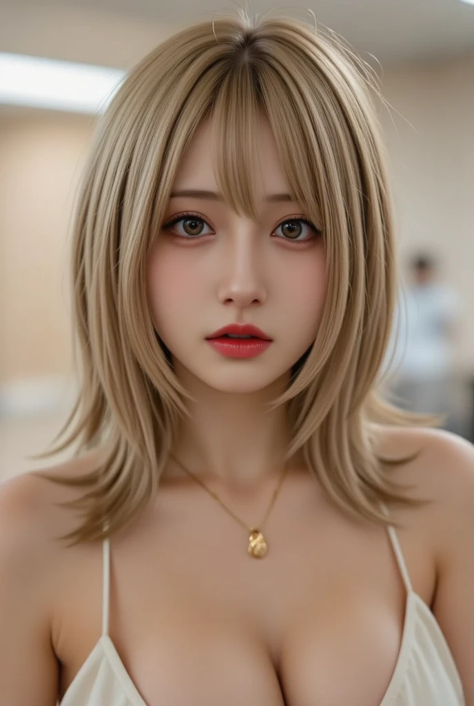 A woman of beauty in a fantastic space, Black blazer，Tight microdress white, 18k, {{Masterpiece}}, Best quality, High quality:1.4), simplebackground，Green background，，{{[[front look}}, Photo pose)]], very pretty look face, And very nice blue eyes, cute images, cute images, {{Expose the lateral breasts}},, {{{{slim sexy body}}}}, {{{{{{Tall woman}}}}}}, {{177 cm tall}}, 独奏, upper legs, Lovely, Adorable, Pale skin, {{18to 22 years old German girl}}, look beautiful German girl and blue eyes or green eyes with platinum blonde hair color), Nordic German young girl, {{{{{{{{{{cleavage}}}}}}}}}},