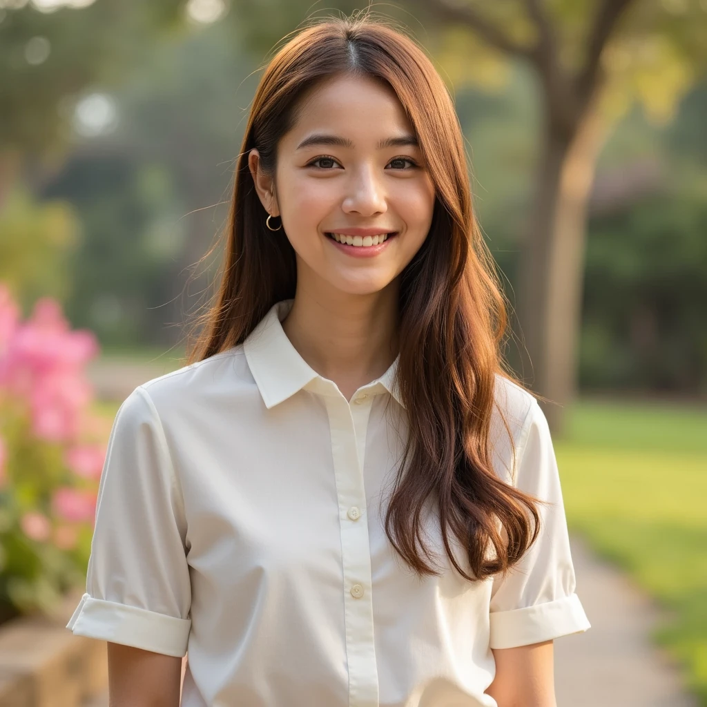 a closeup, masterpiece, top-quality, FULL ANATOMY、Raw foto, Photorealsitic、(Cute little face:1.8)、(Very cute smile:1.8)、(with round face:1.9)、(She has a cute face like an idol、double tooth:1.2), A dark-haired、depth of fields, hight resolution, ultra-detailliert, finely detail, ighly detailed, extremely detailed eye and face, Realistic pupils, foco nítido, Cinematic lighting、Big Bust、19-year-old woman、One lady、独奏、sexy pose、 bob cuts、Curly hair、Patsun bangs、Tennis Uniforms、Tennis Wear、Very detailed 8k wallpaper、Show me your whole body、Plump panties、Cute panties in light colors、White Sox、(Panties are visible from the skirt、Lift the hem of the skirt with both hands、Showing her panties to the camera)、is standing、Angle from below、(Thigh close-up、Nice figure、big breasts thin waist、Kubire)、depth of fields、Bokeh in the background