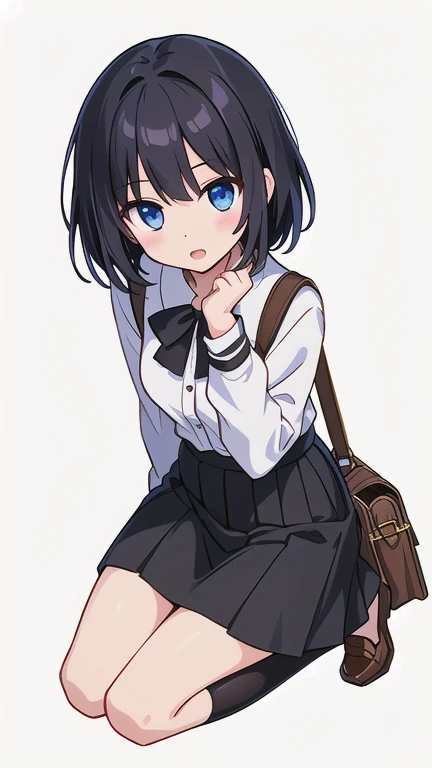 (Unity 8K Wall Pace),(Highest quality),(High resolution),(Very detailed),(Perfect Anatomy),(Beautiful attention to detail),(Very detailedベニス),(masterpiece, Highest quality), Browsing Caution,(1man,1girl), BREAK Japan,Girl,,(Not cute),((scared:1.8)),Black Hair,(pixie cut),short hear,,Japanese ,Navy Blue Blazer,Pleated skirt,White socks,Sit in front of the audience,Staring at the audience,(hand job:1.your penis, BREAK Small ,(Viewer's penialistic penis