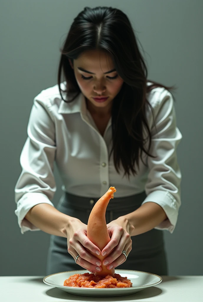 Woman sitting on a man's penis with his penis sticking into her vagina