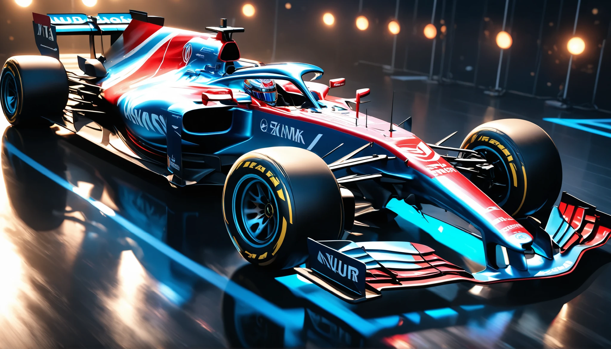 Fastest F1 Car,Metallic Body,blue flare,full body composition, smooth texture,Metallic,Gloss,reflection,gloss,blue flareによるスピード感の強調,high quality,4K,8K,Ultra High Definition,Masterpiece,Extremely tight,realistic,HDR,UHD,studio lighting,Transcendental Details,professional body with clothes,vibrant colors,Bokeh,
BREAK from above, dynamic,