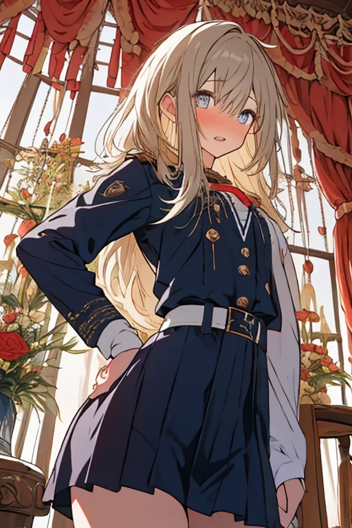 Masterpiece、Highest quality、highest quality、(((Girl)))、((((Petite))))、(smile)、Shiny hair quality、Small face、Dynamic pose、Super detailed, beautiful, wide eyes、Ultra-detailed, clear and beautiful faces、(cute illustration:1.2), High-resolution, ultra-detailed, best quality, embarrassed,Thighs