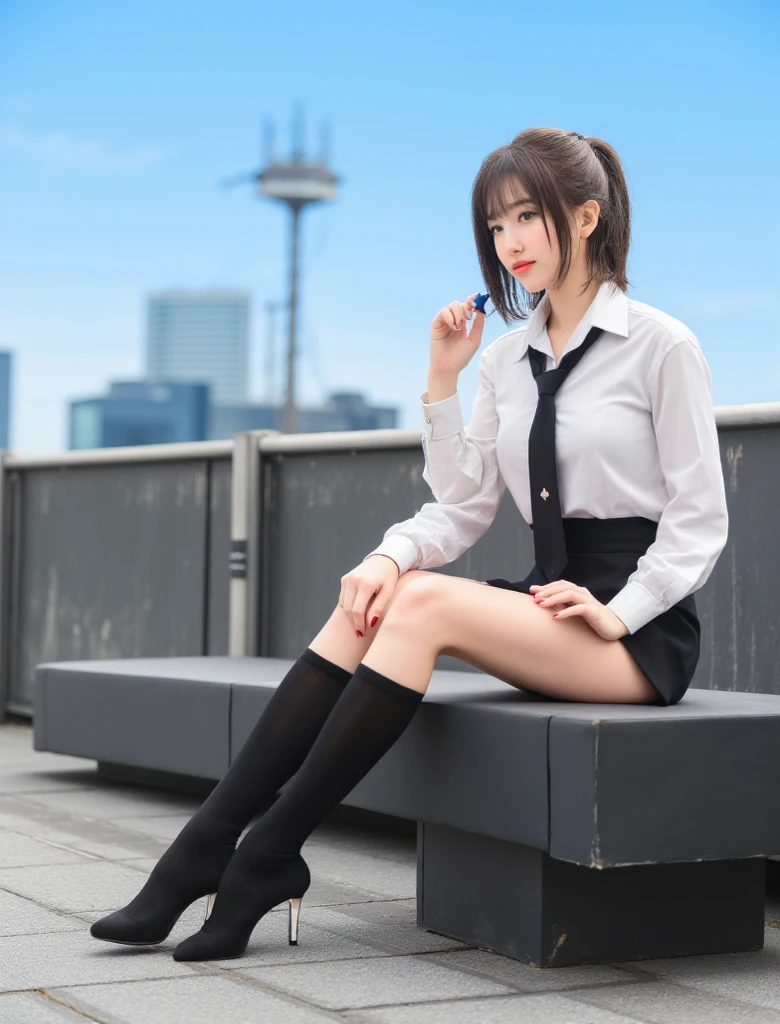 highest quality、High resolution、Detailed Background、(Beautiful face in every detail:1.4)、Anatomically correct、(Draw the usual number of fingers:1.2)、(Detailed facial expressions)、(Detailed eyes:1.2)、(Detailed eyes:1.2)、Teenage beauty、(Highly detailed face:1.4)、Brown Hair、Braided Ponytail、Braided Bob、Braided long hair、Wavy Hairstyle、well-groomed eyebrows、cute eye makeup、Cute Lip Makeup、cute gesture、Fit on one screen、Show the whole body、
(A beautiful girl with a big smile, with contemporary architecture and unique design buildings in the background:1.5)、
Pair a jumper skirt with a casual top、
Choose a striped T-shirt or a blouse with a cute print.、
Pair with casual shoes such as sneakers or loafers.、
You can also combine a jumper skirt with a blouse or knitwear with frills or lace to create a girly look.、Add some hair accessories and colorful socks to make your look even cuter.、
Jumper skirts can also give off a retro vibe.、
Pair it with a polka dot or checked blouse and add a headband or vintage-inspired accessories to complete the retro look.、
Contemporary architecture and unique design buildings、Very original and innovative design、
The building features curved shapes and innovative construction in steel and glass.、
The building features curved and angular shapes and modern materials such as glass and steel.、
The building features a glass facade and energy-efficient design.、
Walt Disney Concert Hall in California and the Guggenheim Museum Bilbao in Spain、Germany's Dresden State Art Museum and Austria's Vienna Zentralbahnhof、London City Hall in the UK and Berlin Central Station in Germany、cute