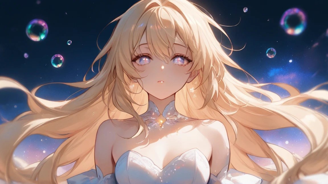 Highest quality,HD, be familiar with, number々Awards for, Beautiful new sky, 4k wallpaper, 4K Wallpaper, Pale pink, Background Art, , Detailed Light, Star clothes, , Night Sky, milky way.Background only, colorful, Rim Light, Rainbow light, gem, jewel-like hair, Shining Eyes, god, Amazing hair, angel of the universe, Green Eyes, Eye-catching skin, Detailed decoration, Scanty clothing, Hair with a gradient of blue and purple., Creative, Medium Breast, Fluffy hair, Official Art, angel, Unique color usage, challenging, 1girl, girl, , Artistic,Natural texture and light,Take a picture of the whole body,Very long hair,god,Jewel-like eyes,beautiful,Long eyelashes,A dress with a galaxy print,Transparency,Aori composition,Rainbow Eyes,Fine details,Super detailed