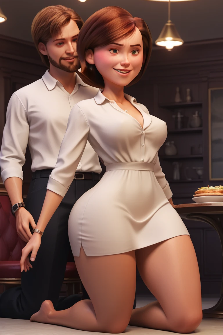 (masterpiece:1.2, best quality, absurd res, ultra detailed), super very realistic, doggy style vaginal sex, very sexy beautiful feminine tender seductive sweet lustful cute luxurious waitress Naruko and man having sex, happiness, realistic, detailed, masterpiece, high quality, photorealistic, lovely smile