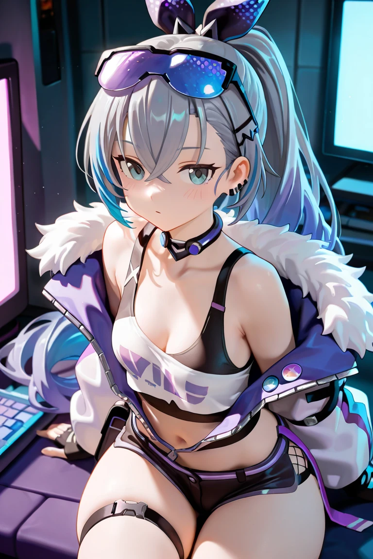 anime girl dressed in blue sitting on a sofa in a bar, seductive anime girl, cyberpunk oppai, 4K anime style, perfect android girl, best anime wallpaper 4k konachan, anime ciberpunk, top rated on pixiv, cyberpunk anime girl, female cyberpunk anime girl, biomechanical OPPAI, trend on cgstation, cyberpunk anime girl mech