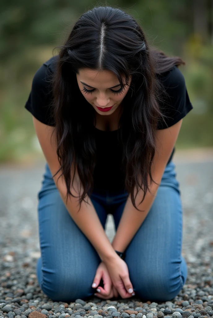 The woman, suffering from depression
