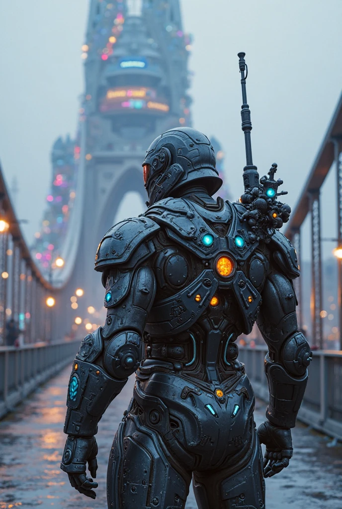 scifi style,(a realistic scifi cyberpunk knight),((steam punk)), (neon cyberpunk background), closeup portrait art by donato giancola and greg rutkowski, vintage retro scifi, realistic, digital art,trending on artstation, 4k,extremely high details, ultra hd, hdr, 8k, extremely high details
