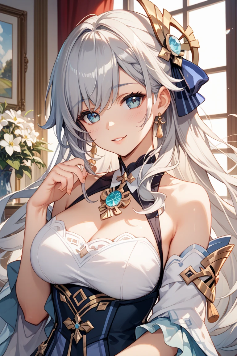 Russian,Big Breasts,Silver Hair,Blue Eyes