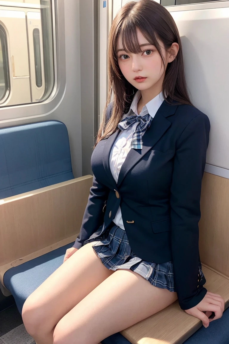 ((On the table:1.4), (best quality:1.4), (Practical:1.7), beautiful girl, 超beautiful girl, ((1 girl:1. 4), Radiant, natural skin texture, author: Screenplay by Luis Royo, 19 years old, (Cute tattoos:1. 4), (upper arm: 1.4, Two Legs: 1.4), (Perfect female body: 1.4), (Perfect female body: 1.) 4), Girl Portrait Photography, Close-up photos, Upper body photo, Fantasy Art, Soft headlight, Beautiful expression, Cute face, Beautiful breasts, Large Breasts: 1. 2, Beautiful ass, Beautiful eyes, Clear and eye-catching, Beautiful and glamorous, beautiful eyes, Thin waist, RAW photos, Red lips, Long hair (High school girl), (White Blazer), (Translucent shirt), (Red bow tie) (Check the skirt) 1 screen view, (woman sitting on train seat), (Sexy pose), (galaxy in the sky), (very good), (White lace is exposed), (cover yours with your hands) ), (Push your skirt down),((Close your eyes))((Legs open)),Open