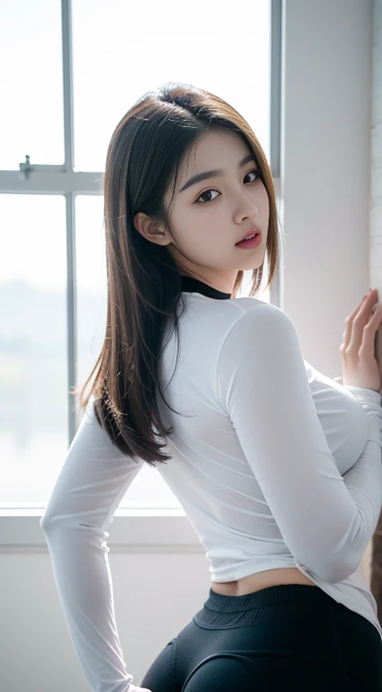 (masterpiece, best quality,:1.2), 1girl, (solo:1.3), upper body, white shirt, short sleeves, , (waifu, realistic, real life, exceptional, best aesthetic, new, newest, best quality, masterpiece:1.2), soft_lighting, soft_skin_tone, feminin_hair, (white background, simple background,:1.2),