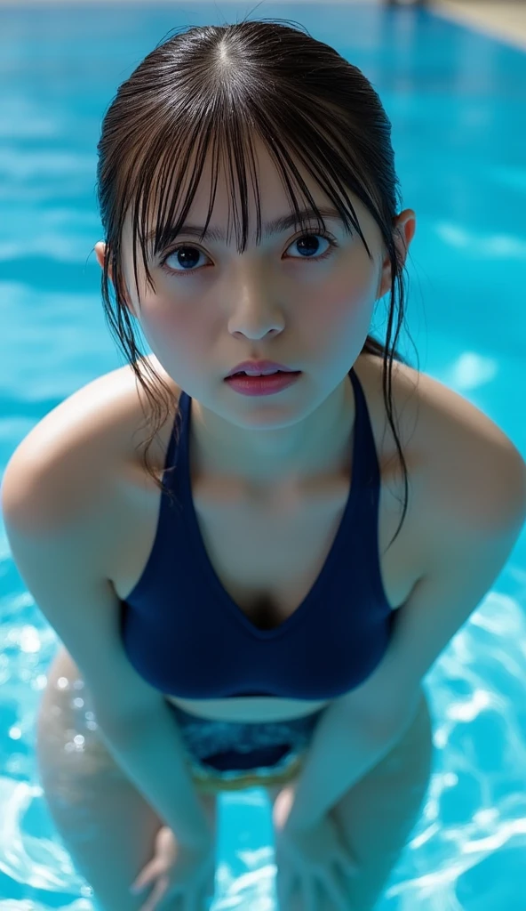 (MASTERPIECE:1.2),(CGI ART:1.3),(REALISTIC:1.5),(POST PROCESSING:1.3),(SHARP FOCUS:1.3),8K,1 girl, ((UPPER BODY)), ((Swimming suit)), (((shiny skin))), room, (high shadows detail) , (ILLUSTRATION:1.2),