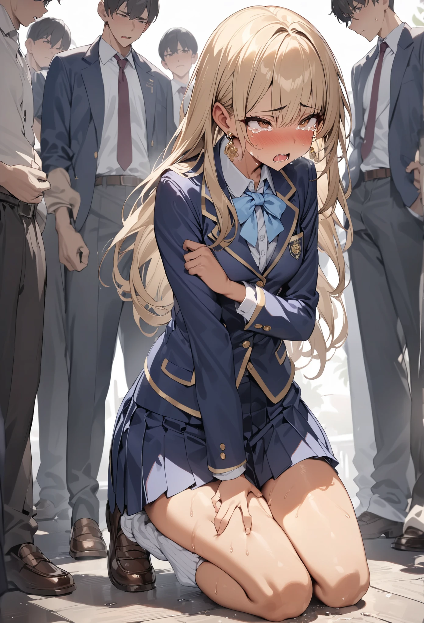 (((full body shot))),1people々々 girl ,Black Hair,(masterpiece:1.2), Highest quality,((((High resolution)))), unity 8k wallpaper, (shape:0.8), Highly detailed face, Perfect lighting, ((Highly detailed CG)),(((School classroom))),(((((Primary school students))))),(((Big Breasts))),((((Black knee-high boots)))),(((Black pointed toe)))、(((Black stiletto heels))),Long Hair,Long Hair, ((Blonde)), (Red eyes:1.3), (Parted bangs:1.5) ((((vaginale)))),(((((Sex))))),((1 boy)),(penis),(penis),((((Stand leaning forward)))),((((From the side)))),(((((((crowd))))))),(((((1 boy))))),(((((((grabbing another's breast))))))),((((((((Man behind))))))))),(((((cum pussy))))),((garter belt))