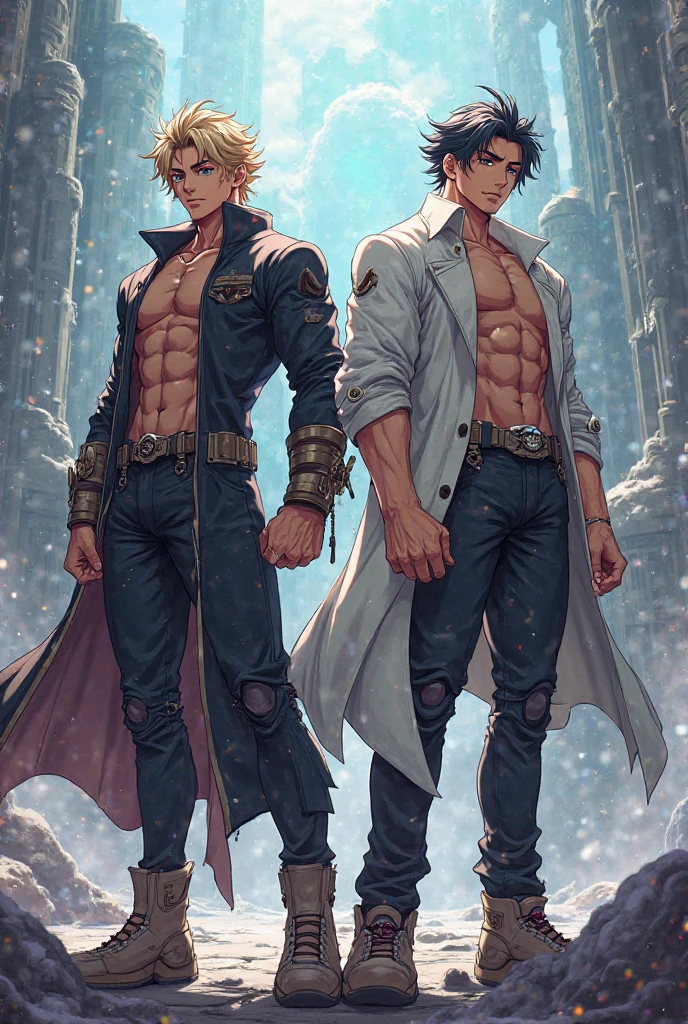 Anime character men sixpack image 8k 3d image real life image background monten