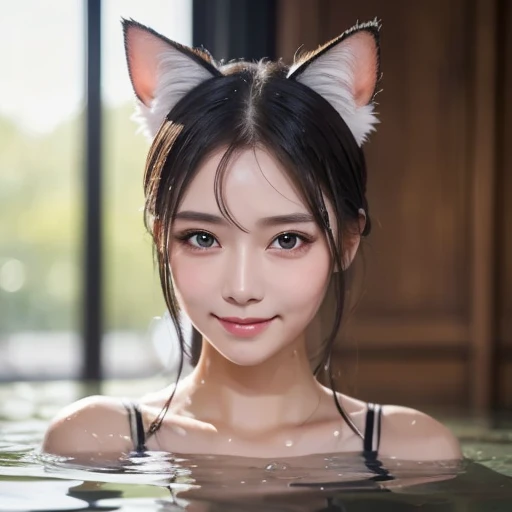 full bodyesbian,tmasterpiece,Best quality at best,offcial art,Very detailed CG 8k wallpaper,(flying petal)(detailed ice),The crystal texture of the skin,Grim expression,(fox ear),whaite hair,long whitr hair,messy hair,eBlue eyes,Large breasts,Sexy buttocks(fox tails),looking at viewert,Very fine and beautiful,Eau,(Beautiful detailed eyes),highly detailed,电影灯光,(beauitful face),fine water surface,(original figure painting),ultra - detailed,incredibily detailed,(Very fine and beautiful),Beautiful detailed eyes,(Best quality at best)