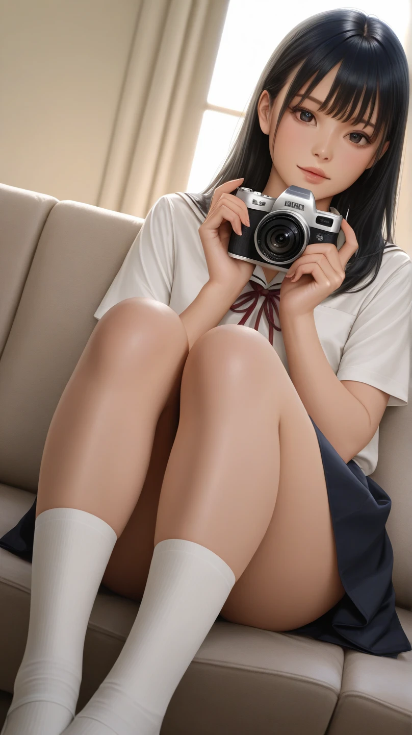 score_9, score_8_up, score_7_up, score_6_up, score_5_up, score_4_up, Young woman, Sitting in a chair, showing her vagina, Camera close, looking at the camera, face blushing, opening her vagina with her hands. 