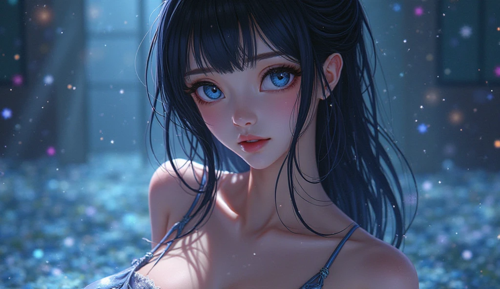 8k, masterpiece, RAW Photos, Highest quality, Realistic, Very detailed, Depth of written boundary, Cinematic Light, Anatomically correct body,
One elegant beautiful mature woman, Wavy black long hair, Very beautiful face, Exquisitely detailed face, Goddess-like deity々Beautiful,
Glamorous Body, Very sensitive skin, Transparent white skin, Sexy ass, Sexy thighs,
See-through high slit dress, Detailed cloth texture, Gorgeous necklace, Gorgeous earrings,
Dark starry background, Milky Way Galaxy, Meteors, Dark coastline at night, Pitch black sea surface,
Low angle shot,