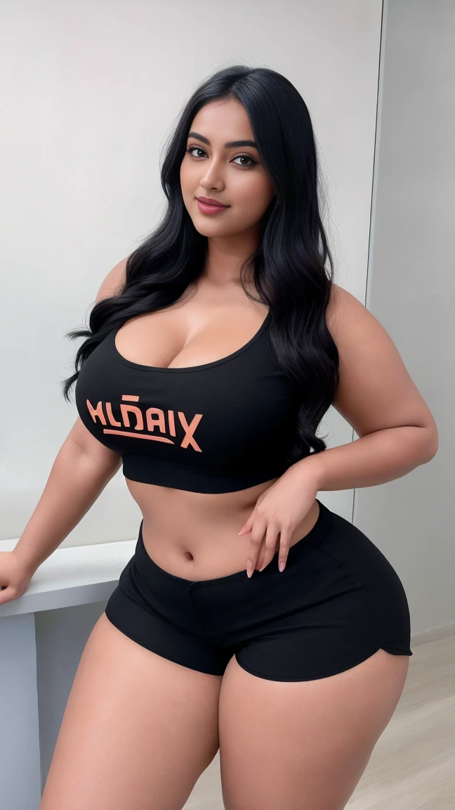 a woman standing in front of a stone wall, lorena avarez, alanis guillen, marischa becker, no clothes, full body shot close up, photograph of a techwear woman, beautiful girl, big ass, bbw, thick, thick thighs, wide hips, bbw, big , falling out the side, thick nipples, large areola, filipina, cute, chubby stomach, nipples poking out, tan skin, from front, muffin top, thick belly, oily, naked