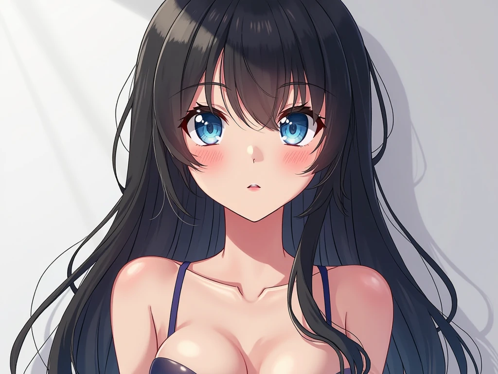 Random posture,One girl,Seduce, Large Breasts, lips, Realistic, photograph_\(Moderate\), alone, (masterpiece),(photographRealistic:1.3), Super detailed, (Skin with attention to detail:1.2),(highest quality:1.0), (Ultra-high resolution:1.0), (Ulzzang-6500:0.3), Beautiful and clear eyes, Delicate necklace,sunlight, (Beautiful and detailed makeup), (Sexually excited、Blushing、breathing becomes rough:1.0), (Flowers with a soft glow:0.5), Black Hair, Black Bikini, valley, Leaning forward