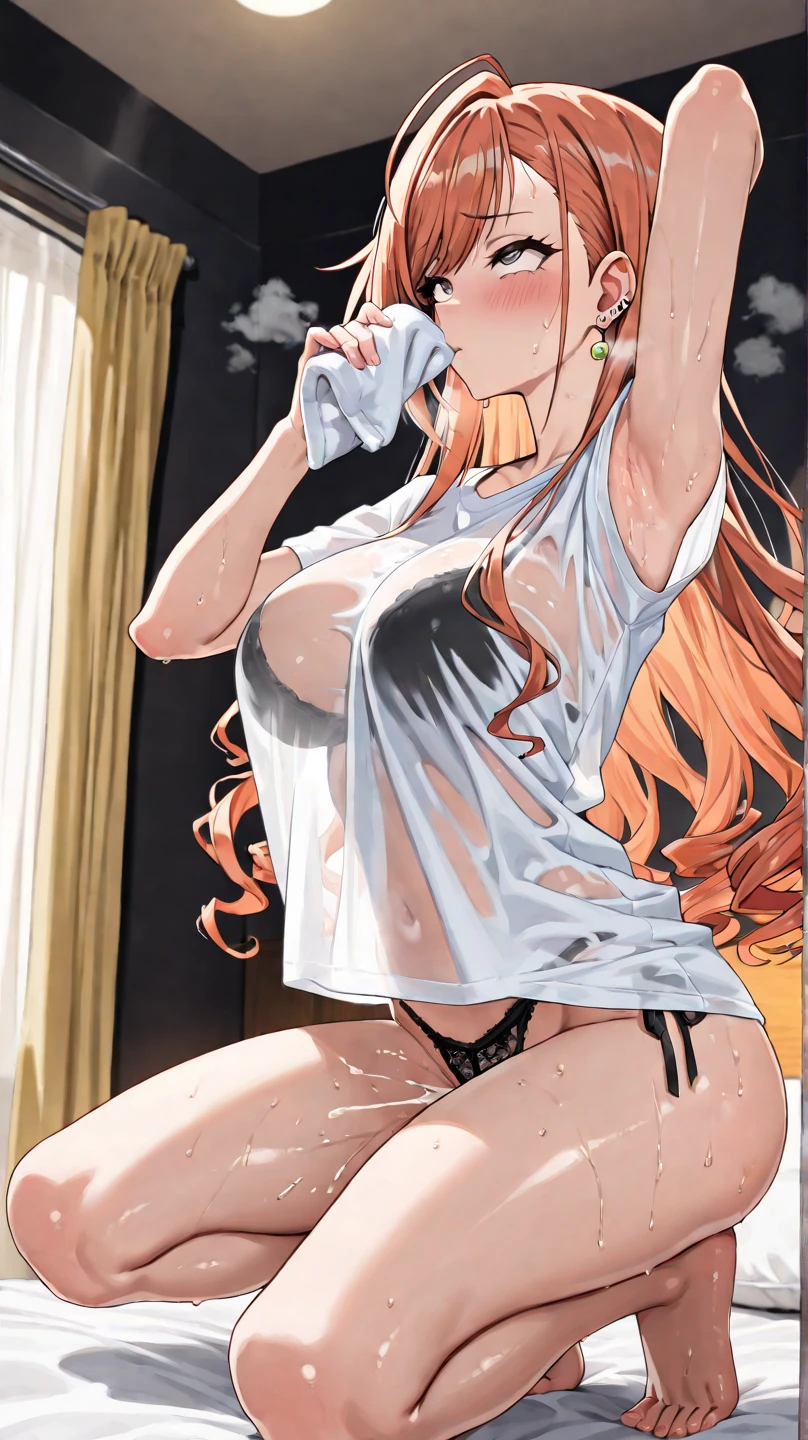 Silence Suzuka、Beautiful woman、Very thick thighs、Acme Face、Best image quality、High resolution、masterpiece、super high quality、Thick pubic hair、Screaming orgasm face、Purple lace panties、Very big ass、Very large breasts 、Blushing、4K quality、Blushing、Cry of ecstasy、Wearing black knee socks、Sweaty all over、Heavy breathing、Cowboy Shot、Shaking breasts、上下にShaking breasts、Penis sheath、Cowboy Shot、Have sex with a man、Multiple menに囲まれている、Multiple men、{Highest quality}, {so beautiful}, {Super detailed}, {Best illustrations}, Browsing Caution, girl, Blowjob, penis