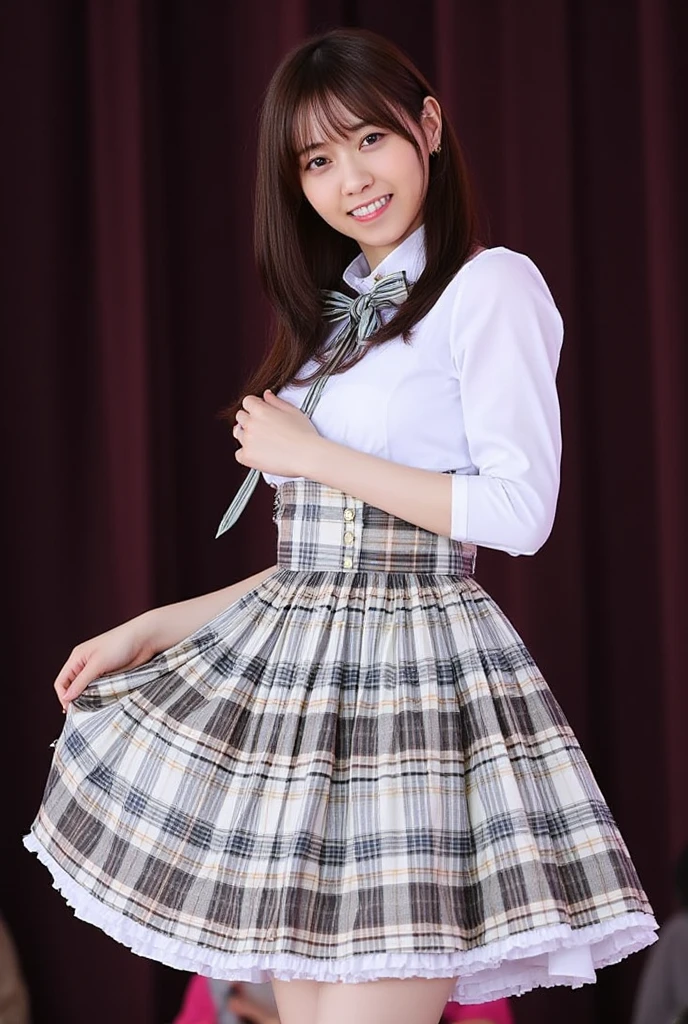 ((highest quality、8k、masterpiece:1.3)),((((fullbody shot)))),Ultra-high resolution,big eyes,Japanese,bangs,(a girl),(1 girl),((20 years old)),((facing at viewer)),(long hair),(((black school uniform))),grin,((sitting on chair)),(pleated mini skirt),(((pussy))),((pubic hair)),(((open legs))),((skirt lift))