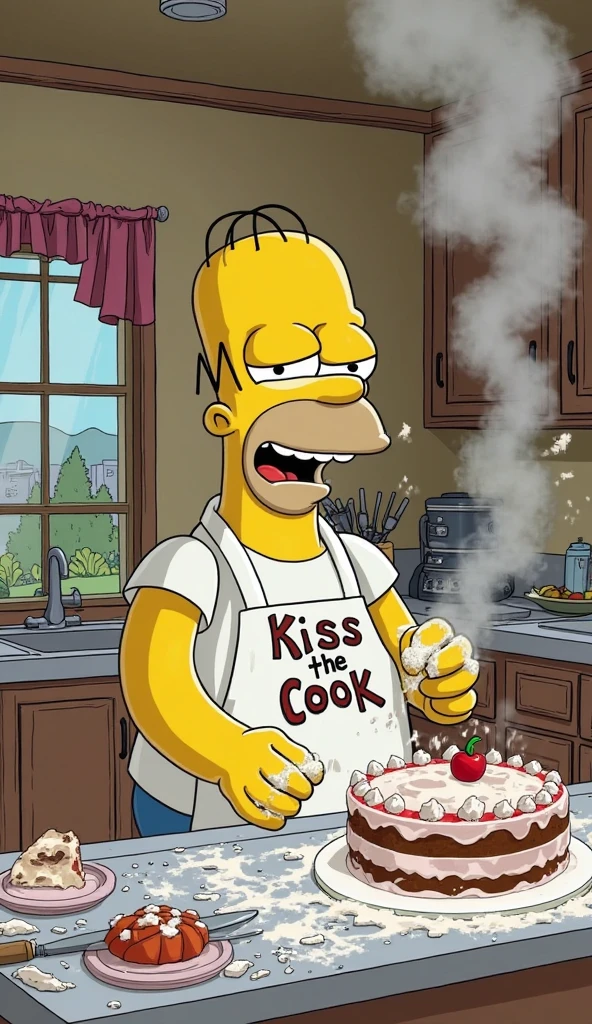 Homer simpson smoking plated