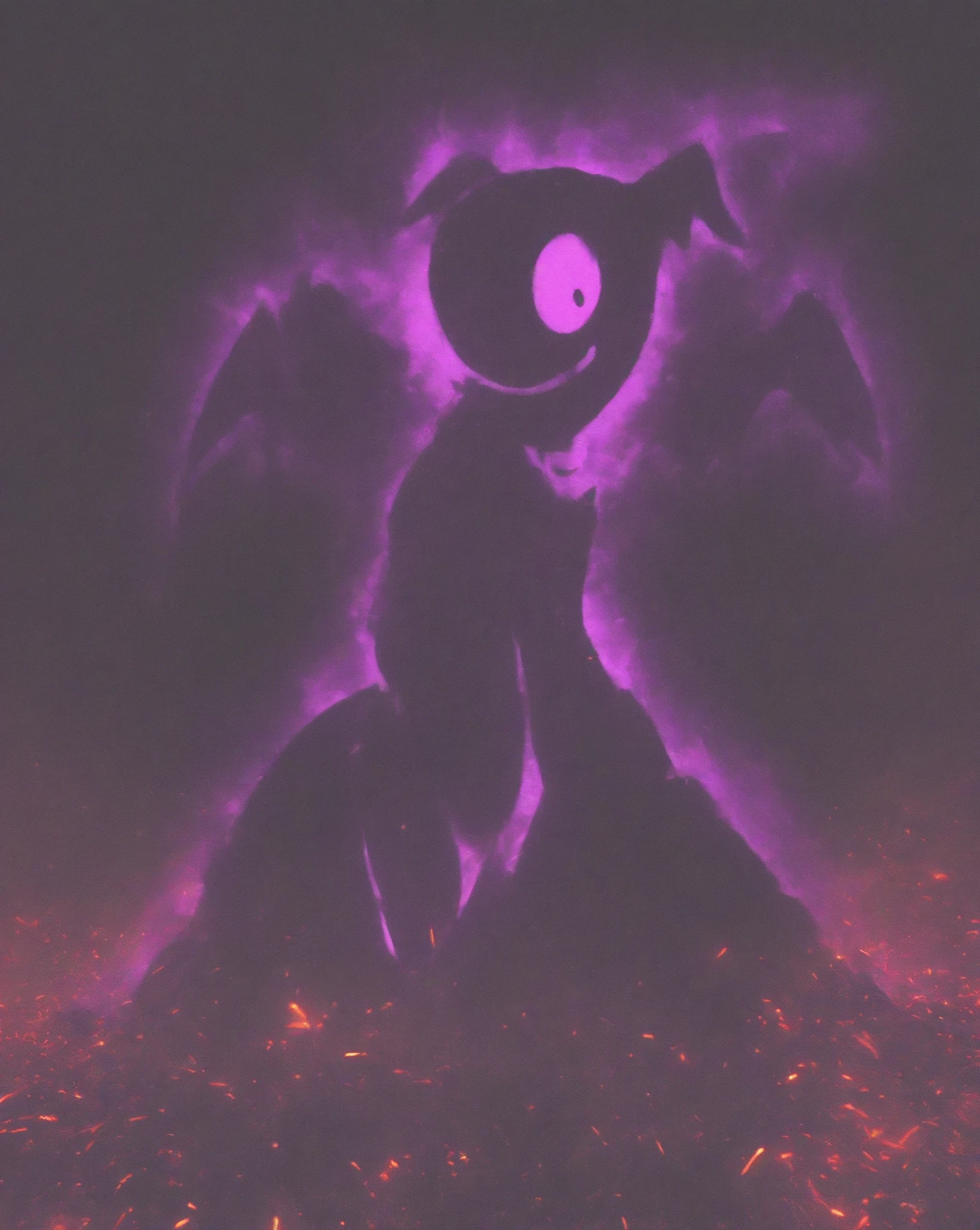best quality, a chic, devil, for the red, sexy figure, rays around, A smile, with a background in destruction, around her sparks, a purple aura ,